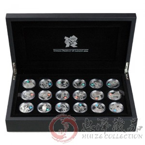 伦敦奥运欢庆英国系列纪念银币精制18枚套装