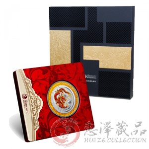 澳洲2012年龙年生肖彩色金银币5盎司银币