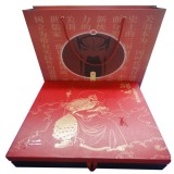 《关公》纯金纯银邮票 10克纯金20克银邮票金砖小型张丝绸四方联