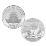 2012版熊猫金银5盎司银质纪念币