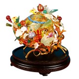 国宝景泰蓝镶玉福寿薰