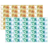 中国银行成立100周年澳门整版30连体（澳门荷花整版钞）