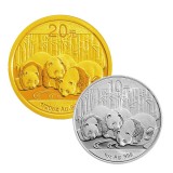 2013年熊猫金银币套装（1/20盎司金+1盎司银）