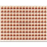 文革女拖拉机手整版邮票