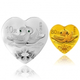 2017吉祥文化并蒂同心金银币