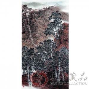 程振国《雄哉泰岳》180x98cm