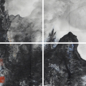 常朝晖《山水画》四尺三裁