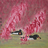 曾迎春《花鸟画》68x68cm