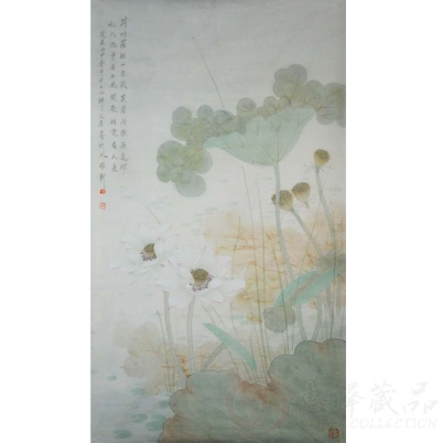 周文举《荷花图》6平尺