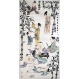马麟 《竹林七贤》136×68cm
