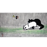 贾平西《动物》136×68cm