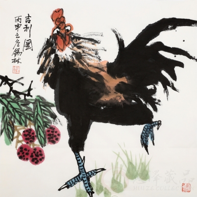 潘锡林《吉利图》68×68cm