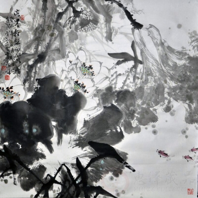 高广峰《淡墨轻和雨露香》 四尺斗方