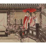 赵永夫《梅园赏雪》130x150cm