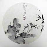 高广峰《名画要俗诗句读 古琴兼作水声听》 四尺斗方