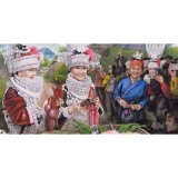 赵金文《贵客迎门》69×138cm