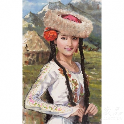 赵金文《冰山脚下》85×59cm