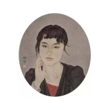 张猛《人物画》斗方