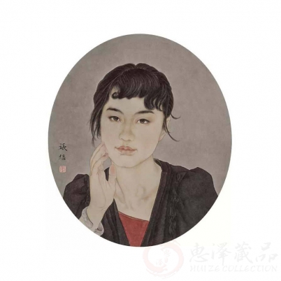 张猛《人物画》斗方