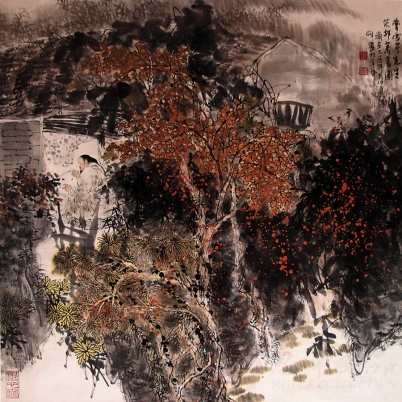 王明明《曹雪芹先生》斗方