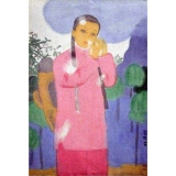 田黎明《少女》四尺对开