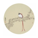 郭慧庆《花鸟九》斗方