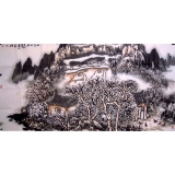 梁耘《北方山居》四尺对开