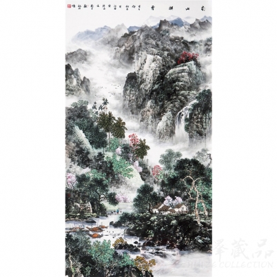 阮江华《南山祥云》180cm×35cm