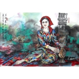 李毅《艾得莱丝少女》四尺整张