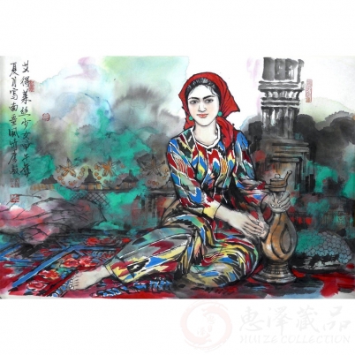 李毅《艾得莱丝少女》四尺整张