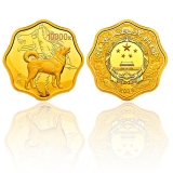 2018狗年生肖1公斤梅花形本色金币