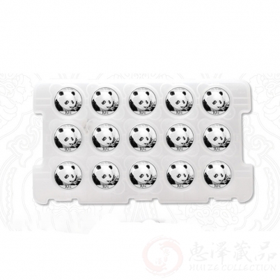2018年30克熊猫银币整版15枚