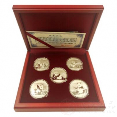 中国金银币熊猫银币套装