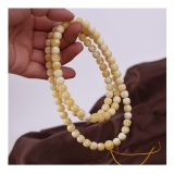 精品 俄白花蜜蜡手串男女款