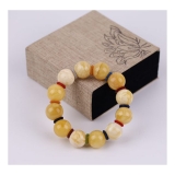 俄白花蜜蜡女神手串