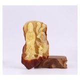 自在观音蜜蜡摆件