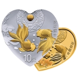 2018年吉祥文化金银纪念币 珠联璧合(5g金+30g银)