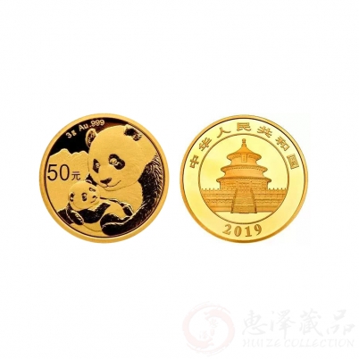2019年3克熊猫普制金币