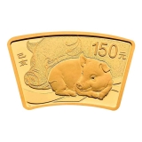 2019年己亥猪扇形精制金银币套装