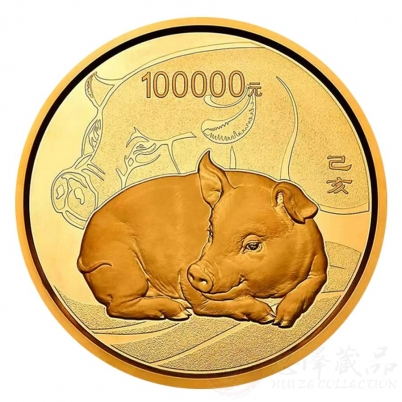 2019年生肖猪10公斤圆形本色金币