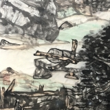 程振国《燕山游》四尺斗方