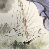 赵永夫《花谢花飞花满天》四尺竖幅