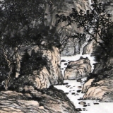 段铁《山光积翠图》四尺斗方