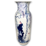 郭慧庆《花鸟图》瓷瓶