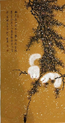 薛大庸《松鼠4》100*50cm