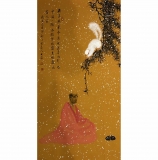 薛大庸《禅诗松鼠》100*50cm