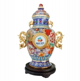 戴嘉林景泰蓝世园百花尊