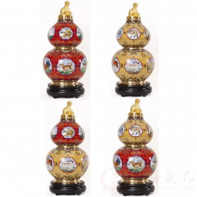 戴嘉林·丁明鸿·时来运转财运尊景泰蓝