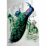 何建英苏绣国礼《孔雀》