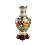 景泰蓝八骏马瓶